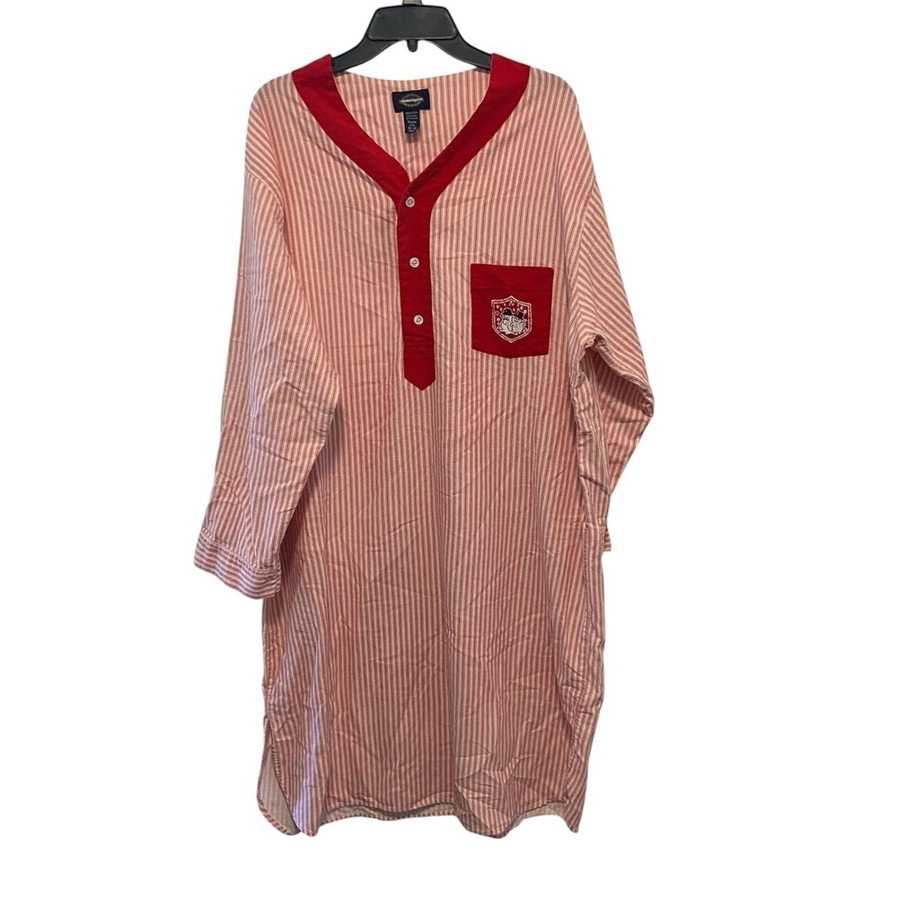 Towncraft Men's Pajama Gown Size XL Grandpa Holiday Christmas Striped